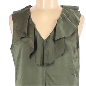 [Banana Republic] Ruffle Tank in Olive Green - M
